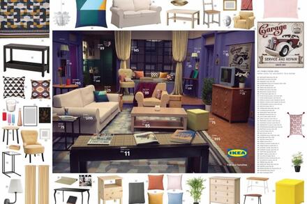 Ads We Like: Ikea displays its furniture in the living rooms of Friends and The Simpsons